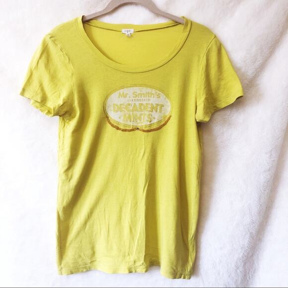 J. Crew Yellow Mr. Smith’s Decadent Mints Shirt - Picture 1 of 14